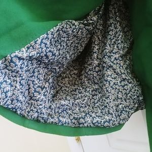 Women's Green Lands' End Wool Coat